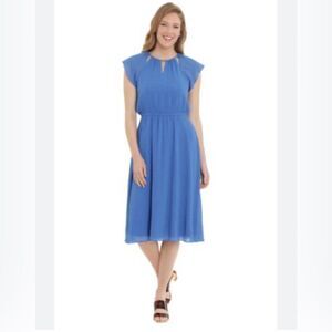London Times Cobalt Blue Ari MIDI Size 2 NWT casual spring summer